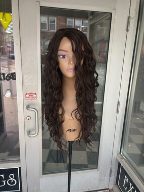 Long Wavy Dark Brown Women's Wig -